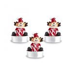 Karaca 13.8x4.8x7 cm New Year Yılbaşı Bear 3'lü Tealight Mum