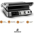 Karaca 2000W Üstün Isıtma Gücüne Sahip Bağımsız Çift Termostatlı Yükseklik Ayarlı 6 Dilim Kapasiteli 90 Dakika Zamanlayıcılı Döküm Tost Makinesi - Gümüş - Gri