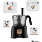 Karaca 2500W Yüksek Güçlü Hamur Yoğurma, Kıyma, Blender Vb 11 Ürün Hepsi Bir Arada Mutfak Robotu + Mutfak Tartısı - Black Copper