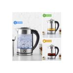 Karaca 3 In 1 LED Işıklı Kettle Cam Bitki Çayı Makinesi ve Su Isıtıcı Inox Geniş Hacim Paslanmaz Çelik