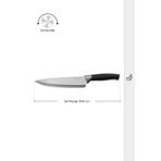 Karaca 32 cm Helios Black Şef Bıçağı