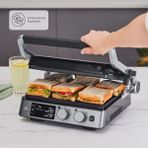 Karaca 4 Kademeli Sıcaklık Ayarlı Premium Izgara ve Tost Makinesi | 6 Dilim Kapasite | Dijital LED Ekran | Zamanlayıcı - Inox
