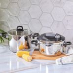Karaca 4+6 lt Gri Perfect Gray İndüksiyon Tabanlı Düdüklü Tencere Seti