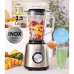 Karaca 6 Paslanmaz Çelik Bıçak 1,5 Lt Geniş Cam Haznesi 1000W Kompakt Tasarım Buz Kırıcı Inox Bıçaklı Kişisel Smoothie Blender