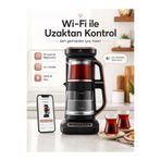 Karaca Akıllı Elektrikli Çay Makinesi Wi-Fi Bağlantılı Cam Çaydanlık Otomatik Çay Demleyen Konuşan Çaycı
