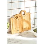 Karaca Alis Bamboo 2'li 28-33 cm Kahverengi Pro Kesme Tahtası