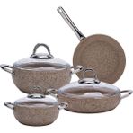 Karaca Avanos Terra Bio Granit 7 Parça Derin Tencere Seti