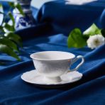 Karaca Beatrice Kahve Fincanı ve Tabağı 100 ml - İnci Beyazı