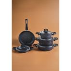 Karaca Bio Granit Blue Stone 9 Parça Tencere ve Tava Seti