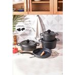 Karaca BioDiamond Döküm 7 Parça Fırın Eldiveni Hediyeli Tencere ve Tava Seti