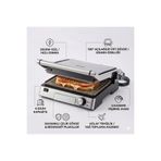 Karaca Biogranit Inox 2000W 6 Dilim Çıkarılabilir Plaka Tost Makinesi ve Izgara