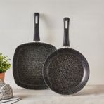 Karaca Biogranit Power Düz Tava Seti 26 cm Granit Kaplama Siyah 2 Parça