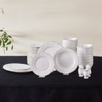 Karaca Bone Collection Tobias Platin 56 Parça 12 Kişilik Yemek Takımı