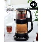 Karaca Çay, Mama Suyu ve Kettle 3 In 1 Konuşan Cam Çay Makinesi Aile Boyu Kapasite 1700W - Parlak