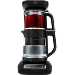 Karaca Çaysever Robotea Pro 4 in 1 Konuşan Otomatik Cam Black Chrome Çay Makinesi