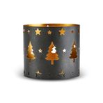 Karaca Clara Çam Ağaçlı 10x10x9 cm Metal Mumluk