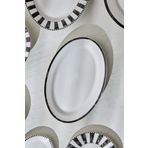 Karaca Damalı Küçük Porselen 30 cm Kayık Tabak