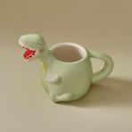Karaca Dinosaur Mug Porselen Desenli Tek Parça Yeşil Renk Kahve Çay Servisi İçin