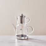 Karaca Dora Midi Borosilikat Cam Mini Çaydanlık Takımı 0,45L & 1,8L