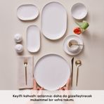 Karaca DTHJGK Stream Bone Meridian 34 Parça 6 Kişilik Kahvaltı Takımı Beyaz