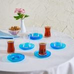 Karaca Ege Mavi 165 ml 12 Parça Çay Seti