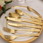 Karaca Elegance Bellatrix 84 Parça 12 Kişilik Gold Çatal Kaşık Bıçak Takımı