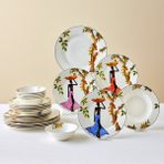 Karaca Elegance Bone Samira 24 Parça 6 Kişilik Yemek Takımı - renkli