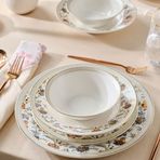 Karaca Elegance Bone Valeria 24 Parça 6 Kişilik Yemek Takımı