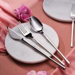 Karaca Elegance Cane Platin 12 Kişilik 84 Parça Çatal Kaşık Bıçak Takımı - Gümüş