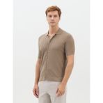 Karaca Erkek Regular Fıt Triko Triko Gömlek-Vizon - 2XL