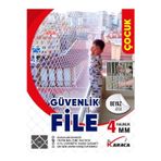 Karaca File Çocuk Balkon Güvenlik Filesi 1.5x9M – 4 mm Kalın İp 4x4Cm Göz Aralığı + Montaj Aparatları