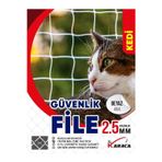 Karaca File Kedi Balkon Güvenlik Filesi 3x5 Mt 2.5 mm İp Kalınlığı 4x4 Gözenekli + Montaj Malzemeleri