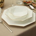 Karaca Fine Pearl Extra Quartz Gold 62 12 Kişilik İnci Yemek Takımı