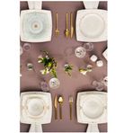 Karaca Fine Pearl Sole Kare 12 Kişilik 62 Parça Yemek Takımı