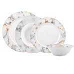 Karaca Forever Bone Marble 24 Parça 6 Kişilik Yemek Takımı