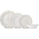 Karaca Forever Bone Ornate 24 Parça 6 Kişilik Yemek Takımı