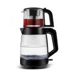 Karaca Glass Tea XL 2 in 1 Cam Shiny Black Çay Makinesi