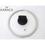 Karaca Granit Teflon Döküm Tencere Sahan Tava Için Cam Kapak 20 Cm Cam Kapak Tenceresiz