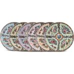 Karaca Harmonia 19 cm Renkli Desenli 6'lı Pasta Tabağı Seti Şık ve Zarif Sunumlar