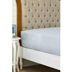Karaca Home %100 Pamuk Düz Açık Gri 240x260 cm Çift Kişilik Çarşaf