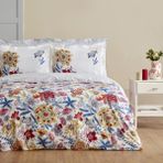 Karaca Home 200 x 220 cm Persly Mavi %100 Pamuk Çift Kişilik Nevresim Takımı