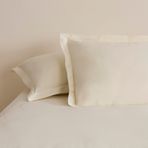 Karaca Home 50x70 cm Ekru Basic Volanlı 2'li Yastık Kılıfı