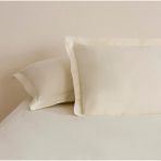 Karaca Home 50x70 cm Ekru Basic Volanlı 2'li Yastık Kılıfı
