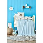 Karaca Home Aero Bear Mavi Nakışlı Private Bebek Seti