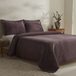 Karaca Home Alice Mürdüm Çift Kişilik Yatak Örtüsü Seti