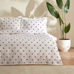 Karaca Home Amour Kalp Desenli %100 Pamuk Çift Kişilik Pike Takımı Kırmızı