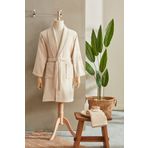 Karaca Home Andy Bej %100 Pamuk Bornoz Seti