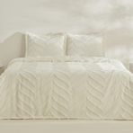 Karaca Home Arlina Geo Tek Kişilik Yatak Örtüsü Takımı Ekru - 160 x 240 cm