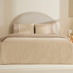 Karaca Home Avenza Brodeli Çift Kişilik Nevresım Takımı Bej - 200 x 220 cm