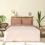 Karaca Home Basic Çift Taraflı Bej Kahve Çift Kişilik Nevresim Takımı